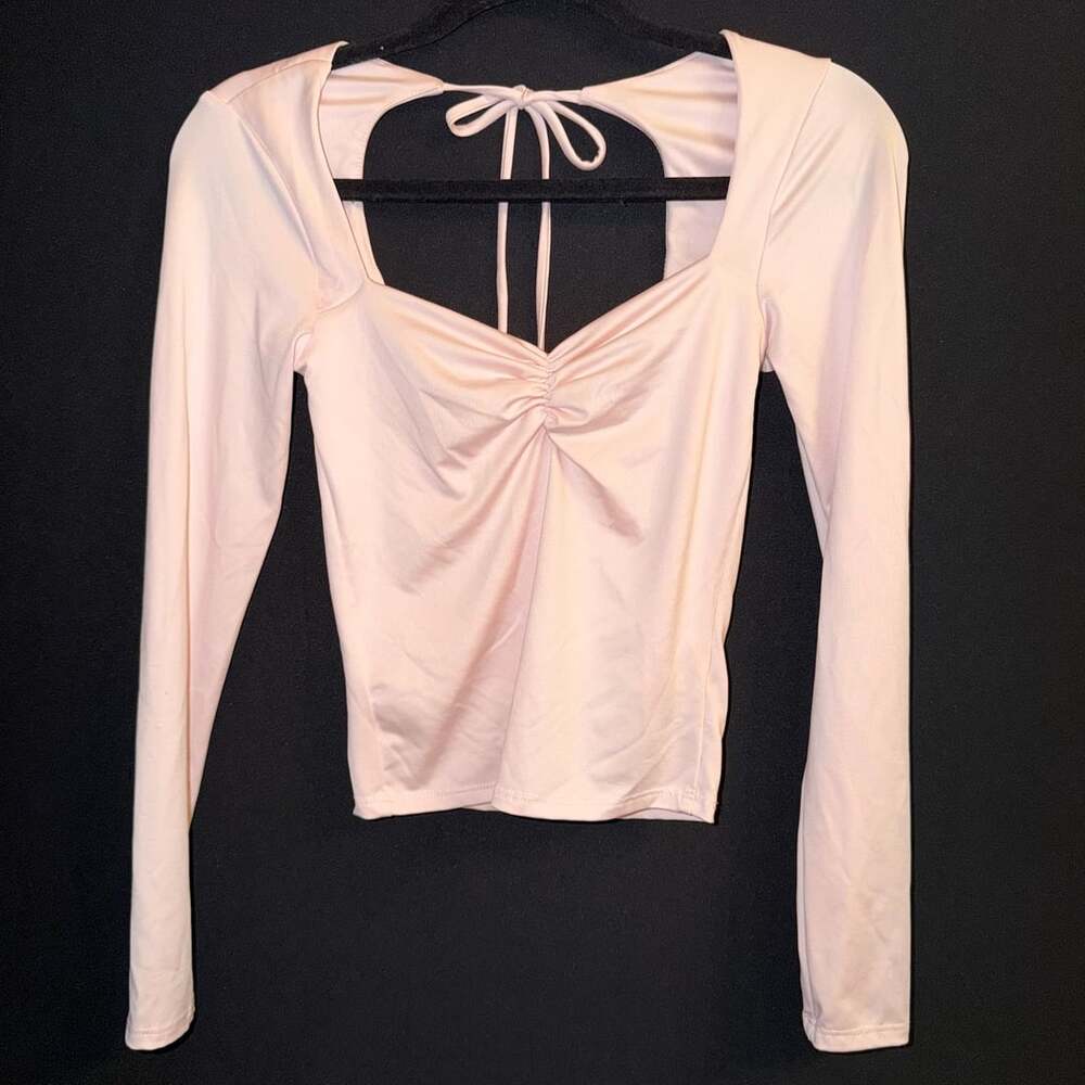 Live In The Moment Long Sleeve Top Pink Twist #0741